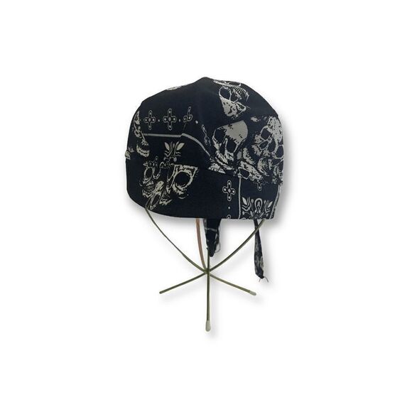 Skull Cap Do-Rag, Black One Size - Picture 1 of 7
